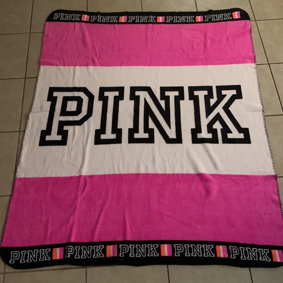 PINK Victoria's Secret Bedding Pink Fleece Throw Blanket Poshmark